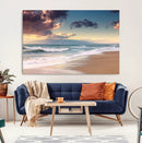 Cloudy Weather Beach Sunset Canvas Print | Sunrise Wall Art by MyGreatCanvas | Canvas Wall Art Prints | Photo Prints & Wall Decor