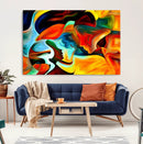 Human Love Figures Abstract Wall Art Canvas Print