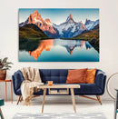 Landscape Mountain and Lake View Wall Art Canvas Print