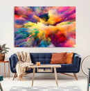 Blazing Vibrant Colors Cloud Wall Art Canvas Print