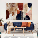 Boho Wall Art Canvas Print Set Mid-Century Prints Bohemian