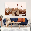Boho Wall Art Canvas Print Set Mid-Century Prints Bohemian