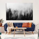 Fogy Forest Canvas Wall Art Print - Mountain Wall Art with
