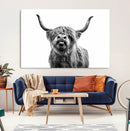 Fanny Scottish Highland Cow Cattle Art Print Farmhouse Wall by MyGreatCanvas | Canvas Wall Art Prints | Photo Prints & Wall Decor