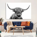 Scottish Highland Cow Cattle Art Print Wall Art Canvas Print by MyGreatCanvas | Canvas Wall Art Prints | Photo Prints & Wall Decor
