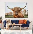 Highland Cow Animal Scottish Cattle Art Print Farmhouse Wall