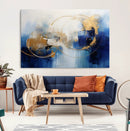 Navy Blue Abstract Wall Art Canvas Print