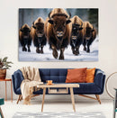 Buffalo Wall Art Canvas Print, American Bison Herd Wall Art by MyGreatCanvas | Canvas Wall Art Prints | Photo Prints & Wall Decor