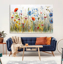 Colorful Wildflower Canvas Wall Art - Vibrant Floral