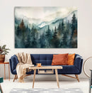 Serenity Forest Wall Art Canvas | Foggy Mountain Landscape