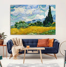 Wheatfield With Cypresses By Van Gogh Painting Wall Art