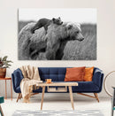 Bear and Cub Wall Art Canvas | 399 Bear Cub