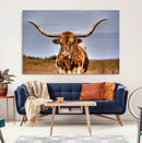 Texas Longhorn Wall Art Print, Framed Longhorn Cow Wall Art
