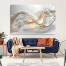 Abstract art Grey and Gold Lines Wall Art