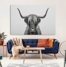 Farmhouse Longhorn Wall Art Canvas Print, Longhorn Texas by MyGreatCanvas | Canvas Wall Art Prints | Photo Prints & Wall Decor