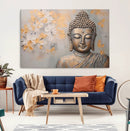 Abstract Buddha Statue Wall Art Canvas Print - Modern