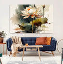 Lotus Flower Watercolor Canvas Print – A Symbol of Serenity by MyGreatCanvas | Canvas Wall Art Prints | Photo Prints & Wall Decor