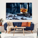 Whiskey Ice Wall Art Canvas Print