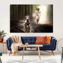 Jesus Canvas Wall Art - Jesus Running After Lost Lamb, by MyGreatCanvas | Canvas Wall Art Prints | Photo Prints & Wall Decor