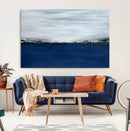 Navy Blue Abstract Wall Art Canvas Print
