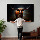 Abstract Texas Longhorn Wall Art Print | 3-Panel Large Texas by MyGreatCanvas | Canvas Wall Art Prints | Photo Prints & Wall Decor