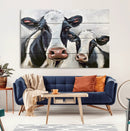 Vintage Baby and Mom Cattle Wall Art Canvas Print by MyGreatCanvas | Canvas Wall Art Prints | Photo Prints & Wall Decor