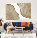 Rustic Brown Tree Ring Wall Art Canvas Print – Framed and