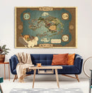 Avatar Wall Art: The Last Airbender Vintage Map - Wall Art