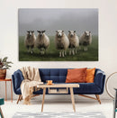 Flock of Sheep in a Mystical Fog – Pastoral Wall Art Canvas by MyGreatCanvas | Canvas Wall Art Prints | Photo Prints & Wall Decor