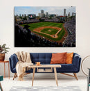 Chicago Cubs Baseball Team Print - Wrigley Field Stadium
