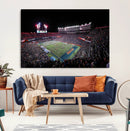 Ben Hill Griffin Stadium Night Game Triple Canvas Wall Art -