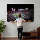 Ben Hill Griffin Stadium Night Game Triple Canvas Wall Art -