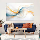 Decorative Turquoise Abstract Wave Wall Art Canvas Print