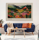 Yayoi Kusama Landscape Canvas Print, Vibrant Floral Mountain by MyGreatCanvas | Canvas Wall Art Prints | Photo Prints & Wall Decor