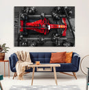 Ferrari Pit Stop Canvas Wall Art – Precision and Speed