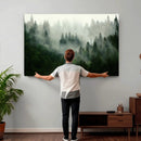 Foggy Forest Wall Art – Tranquil Green Woodland Canvas by MyGreatCanvas | Canvas Wall Art Prints | Photo Prints & Wall Decor