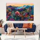 Colorful Abstract Landscape Wall Art Print Canvas - Vibrant