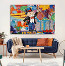 Pop Art Monopoly Man Canvas Wall Art Print - Bold and