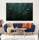 Wildflower Field Framed Wall Art, Vintage Botanical