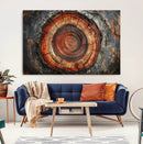 Wood Grain Canvas Wall Art - Framed Abstract Tree Ring
