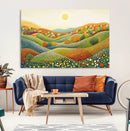 YAYOI KUSAMA Wall Art - Colorful Dot Art Landscape Canvas,