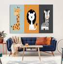 Boho Jungle Animal Nursery Wall Art Prints – Safari Decor