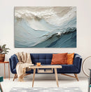 Waves Abstract Wall Art Print, Modern Framed Abstract Canvas