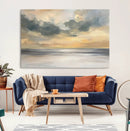 Modern Coastal Artwork with Vibrant Abstract Ocean Waves