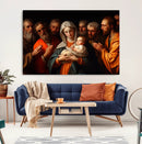 Religious Canvas Wall Art Print - Madonna and Child with