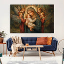 Mary Jesus Canvas Wall Art Print - Madonna and Child with