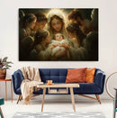 Mary Jesus Canvas Wall Art Print - Madonna and Child with