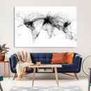 Abstract World Map Wall Art – Framed Geometric Line Canvas by MyGreatCanvas | Canvas Wall Art Prints | Photo Prints & Wall Decor