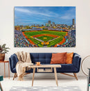Wrigley Field Chicago Cubs Panoramic Canvas Print –