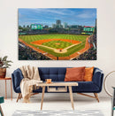 Wrigley Field Chicago Cubs Panoramic Canvas Print –